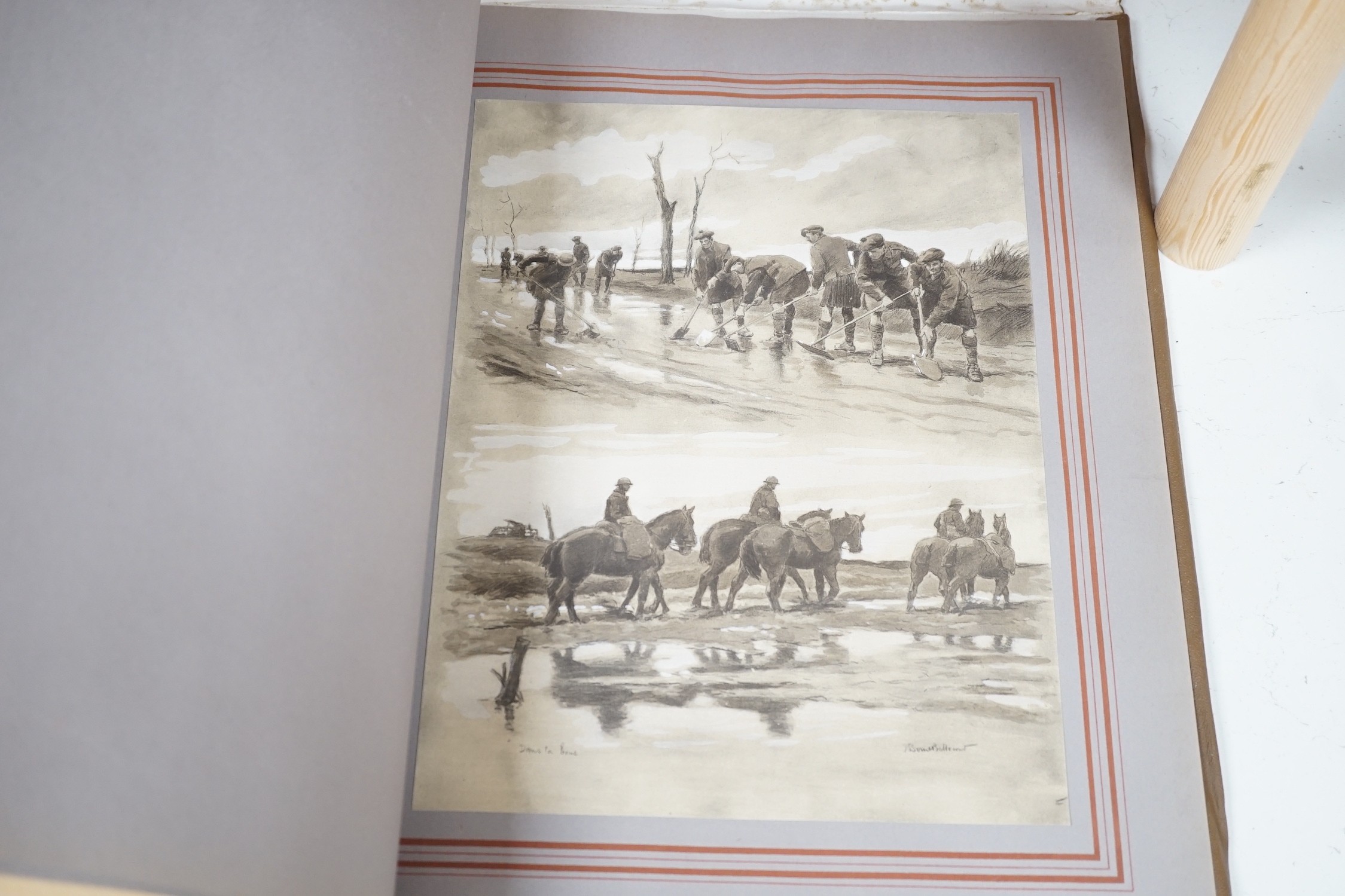 Berne-Bellecour, J. - Dans les Lignes Anglaises, signed limited edition no.31, in original folio case